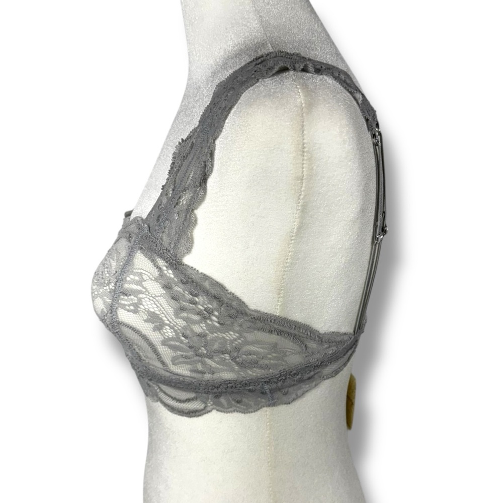 Free People Intimately Last Dance Square Neck Lace Bralette, Moon Rock, Size XS - Picture 6 of 13